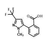 CAS 登录号：910037-16-0， 2-[1-甲基-3-(三氟甲基)-1H-吡唑-5-基]苯甲酸