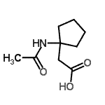 CAS#: 911113-64-9, (1-Acetamidocyclopentyl)acetic acid