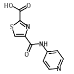 CAS 登录号:911466-98-3, 4-(4-吡啶基氨基甲酰)-1,3-噻唑-2-羧酸