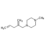CAS#: 91211-40-4, 1-Methyl-4-(2-methylene-4-penten-1-yl)piperazine