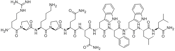 CAS#: 91224-37-2, D-Arginyl-L-Prolyl-L-Lysyl-L-Prolyl-L-Glutaminyl-L-Glutaminyl-D-Tryptophyl-L-Phenylalanyl-D-Tryptophyl-L-Leucyl-L-Leucinamide
