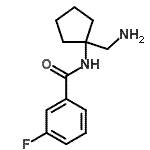 CAS 登录号：912770-90-2， N-[1-(氨基甲基)环戊基]-3-氟苯甲酰胺