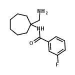 CAS 登录号：912770-96-8， N-[1-(氨基甲基)环庚基]-3-氟苯甲酰胺