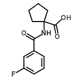 CAS#: 912771-14-3, 1-[(3-Fluorobenzoyl)amino]cyclopentanecarboxylic acid