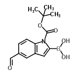 CAS#: 913388-54-2, (5-Formyl-1-{[(2-methyl-2-propanyl)oxy]carbonyl}-1H-indol-2-yl)boronic acid