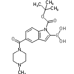 CAS#: 913388-57-5, (5-[(4-Methyl-1-piperazinyl)carbonyl]-1-{[(2-methyl-2-propanyl)oxy]carbonyl}-1H-indol-2-yl)boronic acid