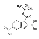 CAS#: 913388-58-6, 2-(Dihydroxyboryl)-1-{[(2-methyl-2-propanyl)oxy]carbonyl}-1H-indole-5-carboxylic acid
