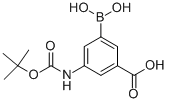CAS 登录号：913835-72-0， 3-硼酸基-5-[[(1,1-二甲基乙氧基)羰基]氨基]-苯甲酸