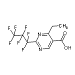 CAS#: 914201-17-5, 4-Ethyl-2-(heptafluoropropyl)-5-pyrimidinecarboxylic acid