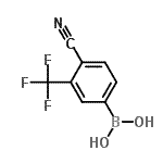 CAS 登录号：915299-32-0， [4-氰基-3-(三氟甲基)苯基]硼酸