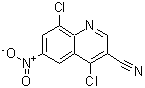 CAS 登录号：915369-46-9， 4,8-二氯-6-硝基-3-喹啉甲腈