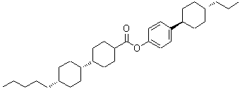 CAS 登录号:91545-93-6, 4-(反式-4-丙基环己基)苯基 (1R,1,4R,4'S)-4'-戊基-1,1'-联(环己基)-4-羧酸酯
