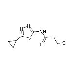 CAS#: 915924-05-9, 3-Chloro-N-(5-cyclopropyl-1,3,4-thiadiazol-2-yl)propanamide