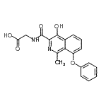 CAS#: 916171-77-2, N-[(4-Hydroxy-1-methyl-8-phenoxy-3-isoquinolinyl)carbonyl]glycine