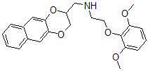 CAS#: 91677-51-9, 2-((2-(2,6-Dimethoxyphenoxy)EthylAmino)Methyl)-1,4-Dioxane[2,3-b]Naphthalene