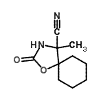 CAS#: 91761-08-9, 4-Methyl-2-oxo-1-oxa-3-azaspiro[4.5]decane-4-carbonitrile