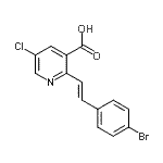 CAS#: 917942-73-5, 2-[(E)-2-(4-Bromophenyl)vinyl]-5-chloronicotinic acid