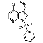 CAS 登录号：920965-86-2， 4-氯-1-(苯磺酰基)-1H-吡咯并[2,3-b]吡啶-3-甲腈