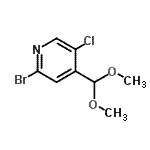 CAS#: 921630-15-1, 2-Bromo-5-chloro-4-(dimethoxymethyl)pyridine