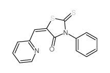 CAS 登录号:92427-59-3, 3-苯基-5-(吡啶-2-基甲亚基)-2-巯基噻唑烷-4-酮