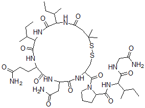 CAS 登录号：92444-08-1， (SP-4-2)-1-(3-巯基-3-甲基丁酸)-2-L-亮氨酸-后叶催产素