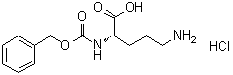 CAS 登录号：92455-59-9， N<sup>2</sup>-[(苄氧基)羰基]鸟氨酸盐酸盐(1:1)