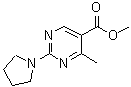 CAS#: 924862-97-5, methyl 4-methyl-2-pyrrolidin-1-yl-pyrimidine-5-carboxylate