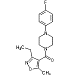 CAS 登录号：925147-88-2， (3-乙基-5-甲基-1,2-恶唑-4-基)[4-(4-氟苯基)-1-哌嗪基]甲酮