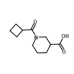 CAS#: 926214-73-5, 1-(Cyclobutylcarbonyl)-3-piperidinecarboxylic acid