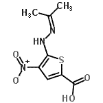 CAS#: 92660-65-6, 5-(2-Isopropylidenehydrazino)-4-nitro-2-thiophenecarboxylic acid