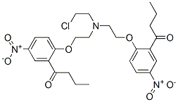 CAS 登录号:92756-02-0, N,N-双(2-(2-丁酰基)-4-硝基苯氧基乙基)-N-(2-氯乙基)胺