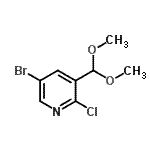 CAS 登录号：928653-74-1， 5-溴-2-氯-3-(二甲氧基甲基)吡啶