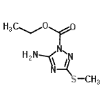CAS 登录号：92945-32-9， 乙基5-氨基-3-(甲硫基)-1H-1,2,4-三唑-1-羧酸酯