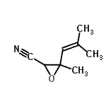 CAS 登录号：929624-30-6， 3-甲基-3-(2-甲基-1-丙烯-1-基)-2-环氧乙烷甲腈