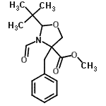 CAS#: 93250-97-6, Methyl 4-benzyl-3-formyl-2-(2-methyl-2-propanyl)-1,3-oxazolidine-4-carboxylate