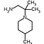 结构式 CAS# 933724-18-6, 2-甲基-2-(4-甲基-1-哌啶基)-1-丙胺
