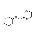 CAS#: 933758-49-7, 4-(1,4-Dioxan-2-ylmethoxy)piperidine