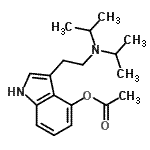 CAS 登录号：936015-60-0， 3-[2-(二异丙基氨基)乙基]-1H-吲哚-4-基乙酸酯
