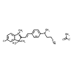 CAS#: 93686-61-4, 5-Chloro-2-[(E)-2-{4-[(2-cyanoethyl)(methyl)amino]phenyl}vinyl]-1,3,3-trimethyl-3H-indolium acetate