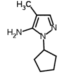 CAS#: 936940-47-5, 1-Cyclopentyl-4-methyl-1H-pyrazol-5-amine