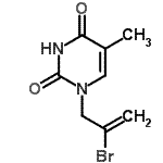 CAS#: 937166-24-0, 1-(2-Bromo-2-propen-1-yl)-5-methyl-2,4(1H,3H)-pyrimidinedione
