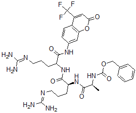 CAS 登录号：93753-74-3， N-苄氧羰基丙氨酰-精氨酰-精氨酰-4-三氟甲基-7-香豆基酰胺