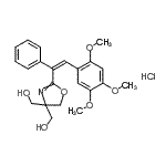 CAS#: 93777-58-3, {2-[(Z)-1-Phenyl-2-(2,4,5-trimethoxyphenyl)vinyl]-4,5-dihydro-1,3-oxazole-4,4-diyl}dimethanol hydrochloride (1:1)