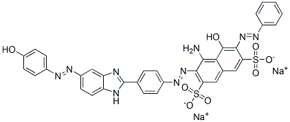 CAS#: 93803-37-3, Disodium 4-Amino-5-Hydroxy-3-[[4-[5-[(4-Hydroxyphenyl)Azo]-1H-Benzimidazol-2-Yl]Phenyl]Azo]-6-(Phenylazo)Naphthalene-2,7-Disulphonate