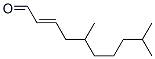 CAS 登录号：93840-78-9， 5,9-二甲基-2-癸烯醛
