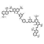 CAS#: 93858-30-1, 2,2'-{1,4-Phenylenebis[imino(6-chloro-1,3,5-triazine-4,2-diyl)imino(8-hydroxy-3,6-disulfo-1,7-naphthalenediyl)-2,1-diazenediyl]}di(1,5-naphthalenedisulfonic acid)