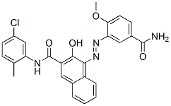 CAS 登录号：93859-24-6， 4-[[5-(氨基羰基)-2-甲氧基苯基]偶氮]-N-(5-氯-2-甲基苯基)-3-羟基萘-2-甲酰胺