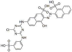 CAS#: 93942-64-4, 2-[[6-[[4-Chloro-6-[(3-Sulphophenyl)Amino]-1,3,5-Triazin-2-Yl]Amino]-1-Hydroxy-3-Sulpho-2-Naphthyl]Azo]Naphthalene-1-Sulphonic Acid