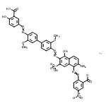 CAS#: 93964-42-2, Sodium 2-{[2-amino-6-({4'-[(3-carboxy-4-hydroxyphenyl)diazenyl]-3,3'-dimethoxy-4-biphenylyl}diazenyl)-5-hydroxy-7-sulfo-1-naphthyl]diazenyl}-5-nitrobenzoate