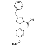 CAS 登录号：939757-59-2， 1-苄基-4-(4-甲氧基苯基)-3-吡咯烷羧酸